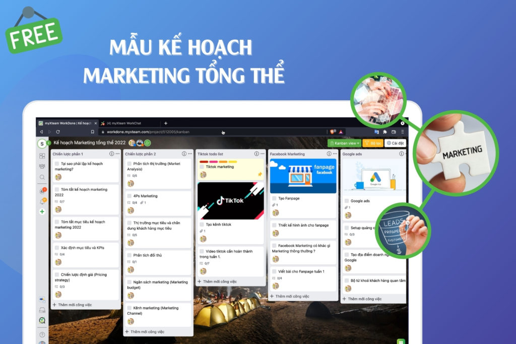 Mẫu kế hoạch marketing tổng thể