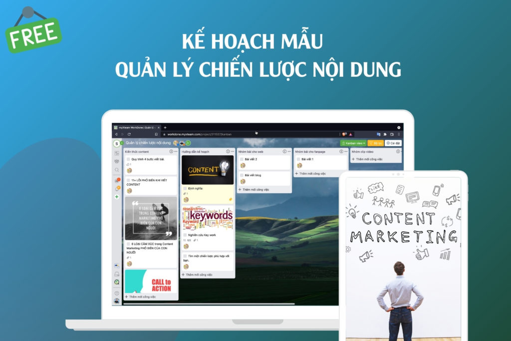 Kế hoạch quản lý sản xuất nội dung marketing